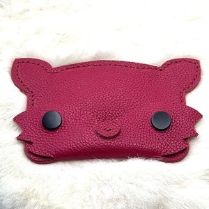 Handmade Leather Fuchsia Fox Wallet